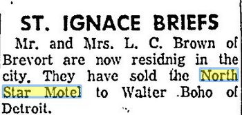 North Star Motel (Brevort Motel) - Sept 1960 (newer photo)